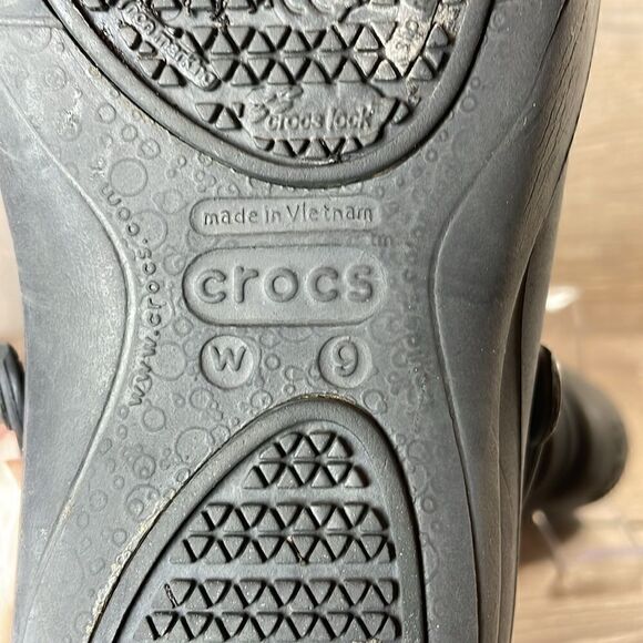 Crocs Mercy Black Rubber Women’s Size 9 Slip On Non Slip Work Clogs - Picture 11 of 11